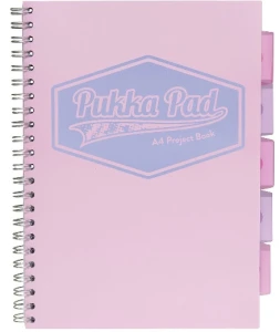 Kołozeszyt A4 200k kratka Project Book Pastel różowy Pukka Pad
