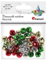Dzwoneczki metalowe mix kol. 1,5 cm 24szt. Titanum_87242