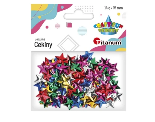 Cekiny gwiazdki 15mm mix 14g 260088 Titanum_87290