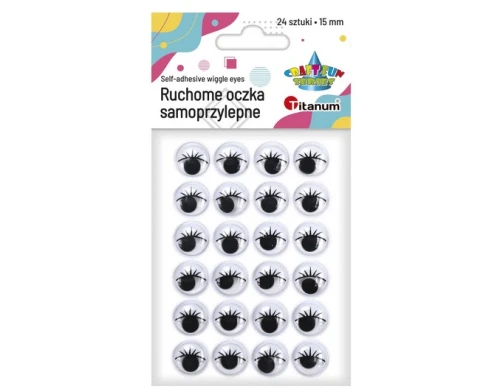 Oczy dekoracyjne ruchome samoprzylepne 21szt 340183 Titanum_87292