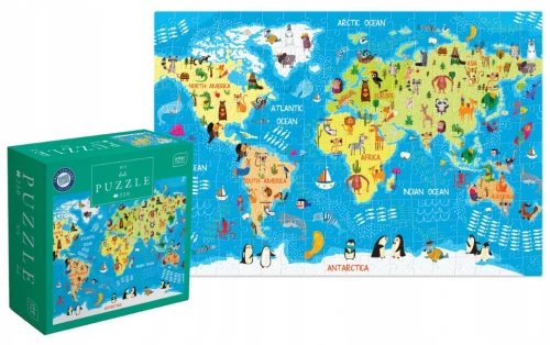 Puzzle 250 el. Kids World Map Interdruk_87991