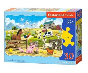 Puzzle 30 elementów Animals on the farm B-03815-1 Castorland