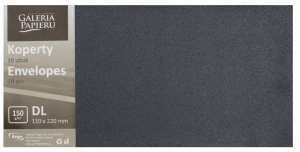 Koperty ozdobne DL 10szt 280177 Pearl czarny 150g Galeria Papieru