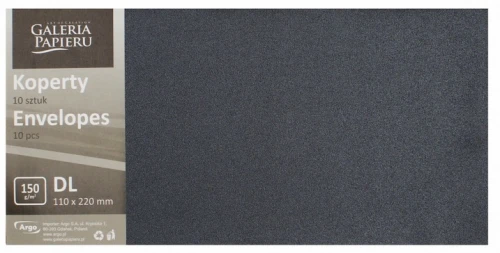Koperty ozdobne DL 10szt 280177 Pearl czarny 150g Galeria Papieru_88196