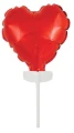 Balon foliowy Serce na patyczku czerwone 8cm Godan_88476