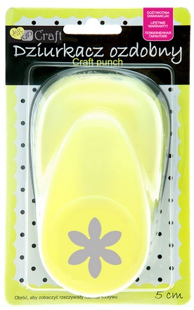 Dziurkacz ozdobny Kwiatuszek 2 5 cm Żółty DpCraft_88499