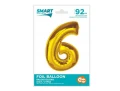 Balon foliowy cyfra „6” złota 92cm CH-S9Z6 Godan_88630