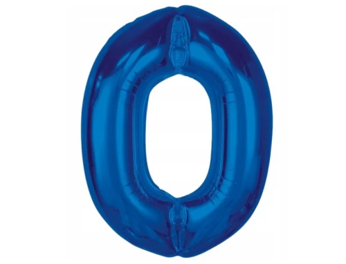 Balon foliowy cyfra „0” niebieska 92cm CH-S9N0 Godan_88632