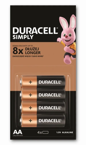 Bateria Duracell LR6 AA 4szt Blister 1,5V_50376