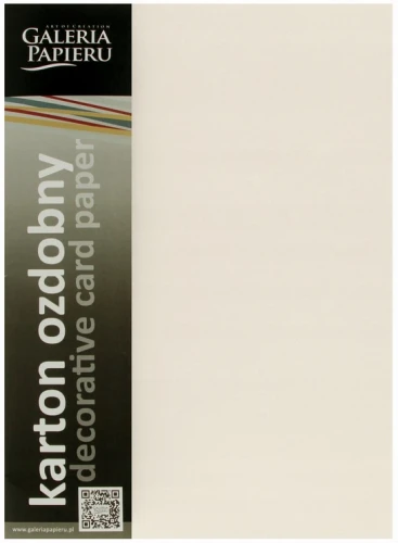 Karton ozdobny A4 krem 220g kratka op20ark Galeria Papieru_88692