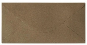 Koperty ozdobne DL Kraft ciemny beżowy 120g 10 szt. Galeria Papieru