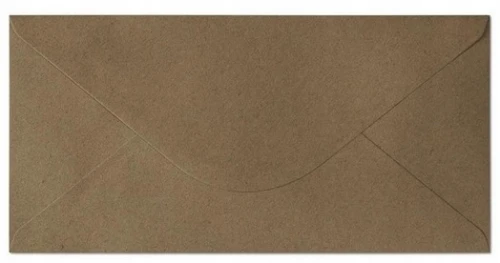Koperty ozdobne DL Kraft ciemny beżowy 120g 10 szt. Galeria Papieru_88697
