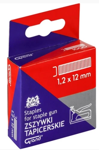 Zszywki do zszywacza tapicerskiego/takera 1000 szt. 1,2x12mm Grand_88860
