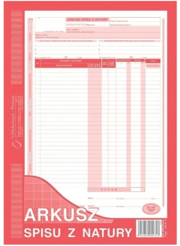 Arkusz Spis z Natury A4 341-1 MP_54269