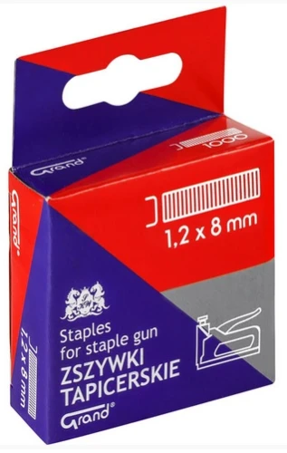 Zszywki do zszywacza tapicerskiego 1000 szt. 1,2x8mm Grand_88868