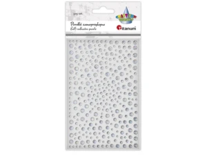 Kryształki samoprzylepne okrągłe srebrne O3/4/5/6mm 325szt Titanum