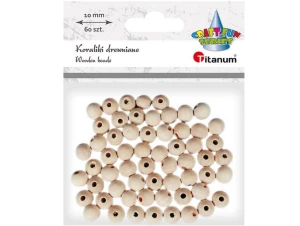 Koraliki drewniane 10mm 60szt 484115 Titanum