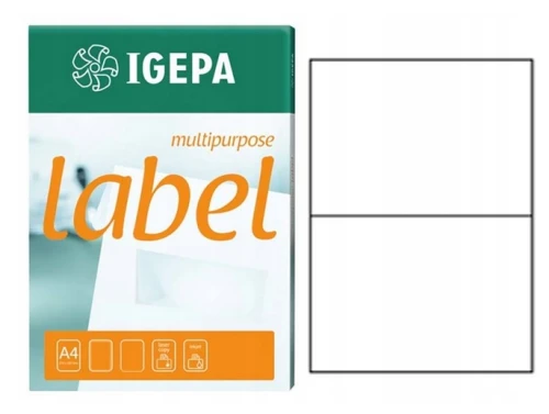 Etykiety samoprzylepne A4 210x148cm 100 arkuszy Igepa_88960