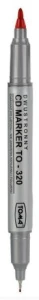 Marker do CD dwustronny czerwony Toma