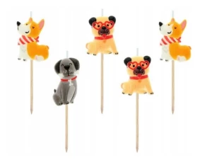 Świeczki pikery Pieski 5szt SF-PPIE Godan