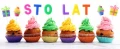 Świeczki na tort pikery "Sto lat" 10szt. Godan_89114