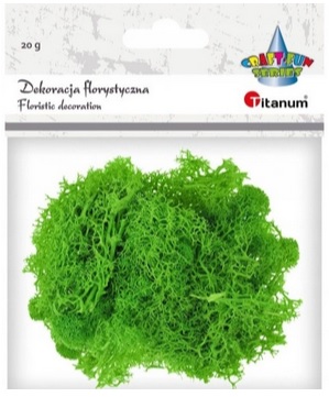 Dekoracja florystyczna Mech chrobotek jasnozielony, 20g Titanum_89229