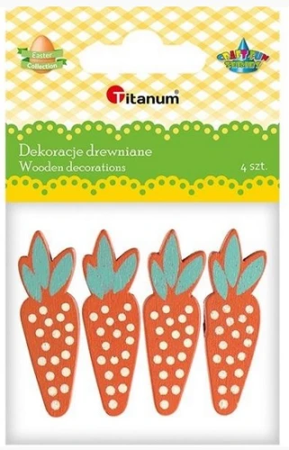 Drewniane marchewki 1.4 x 4.5 cm Titanum_89220