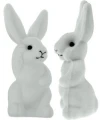 Zając flokowany 32x74x25mm biały 2szt Titanum_89223