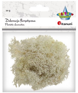 Dekoracja florystyczna Mech chrobotek beżowy, 20g Titanum_89230