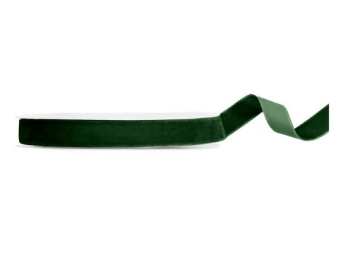 Wstążka welurowa zielony butelkowy 15 mm x 10 m TW15-012B Party Deco_89281