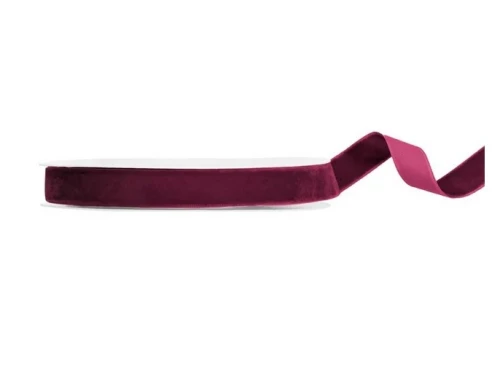 Wstążka welurowa purpurowa 15 mm x 10 m Party Deco_89288