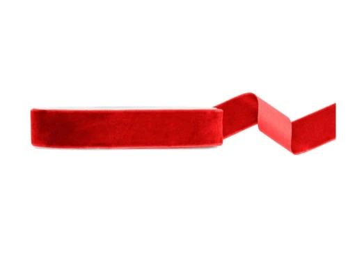 Wstążka welurowa czerwona 25 mm x 10 m TW25-007 Party Deco_89292