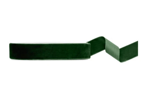 Wstążka welurowa zielona butelkowa 25 mm x 10 m Party Deco_89294