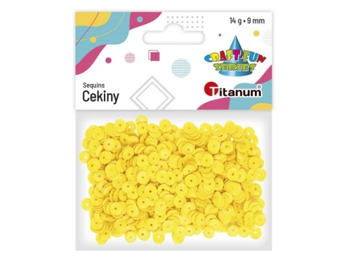 Cekiny 9mm 14g żółte 360414 Titanum_89295