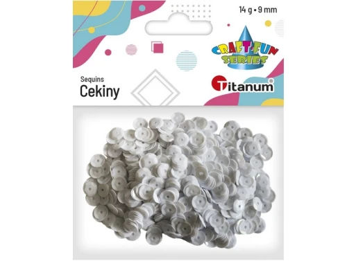 Cekiny 9mm 14g biały 360413 Titanum_89300