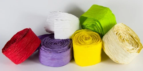 Wstążka papierowa bibułowa 80mm x 10m 1szt. mix kolorów Art-mix_89338