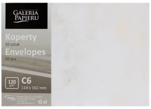Koperta Marmur Złoty C6 114x162mm  120g 10 szt. Galeria Papieru