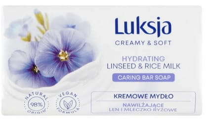 Mydło w kostce Creamy & Soft Len i Mleczko ryżowe LUKSJA_89362