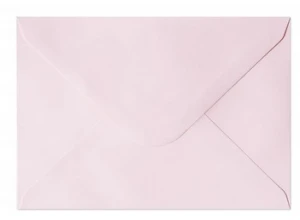 Koperta ozdobna C6 114 x 162mm Gładki Różowy 10szt. 130g Galeria Papieru
