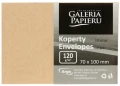 Koperta ozdobna MINI 70x100mm Nature ciemnobeżowe 10szt. 120g Galeria Papieru_89368