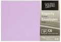 Koperta ozdobna C6 114x162mm Gładki satynowy lawendowy 10szt. 130g Galeria Papieru_89376