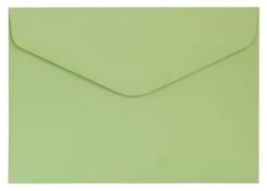 Koperta ozdobna C6 114x162mm Gładki satynowy jasnozielony 10szt. 130g Galeria Papieru