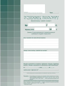 Dziennik Budowy A4 oryginał+kopia 603-S1 Michalczyk i Prokop