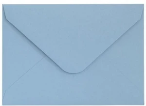 Koperta MINI Gładki Niebieski satynowy 130g/m2, op/10szt. Galeria Papieru