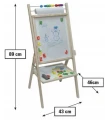 Tablica 5w1 suchościeralna-magnetyczna-kredowa drewniana papier liczydło + akcesoria 3Toysm_90054