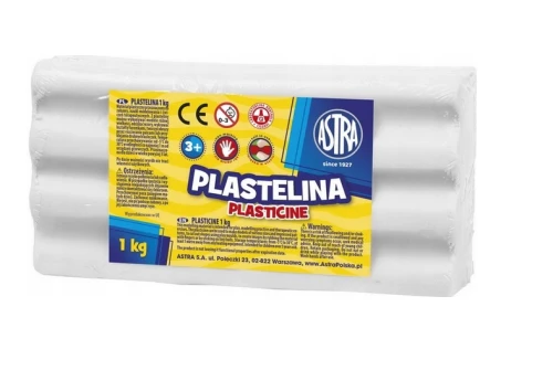 Plastelina 1kg Biała Astra_90143