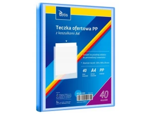 Teczka ofertowa A4 40 koszulek niebieska BT630-N40 Tetis