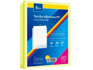 Teczka ofertowa A4 60 koszulek żółta BT630-Y60 Tetis