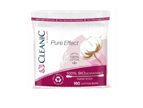 Patyczki higieniczne 100% Bawełna 100% Biodegradowalne Ekologiczne Cleanic_90170