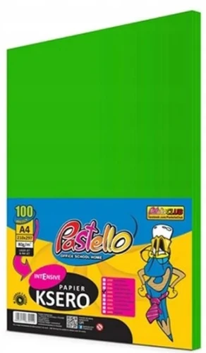 Papier ksero A4 160 g 100 kartek  zielony 160 g Pastello_90398
